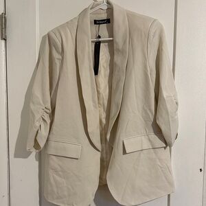 Allegra K Cream Blazer